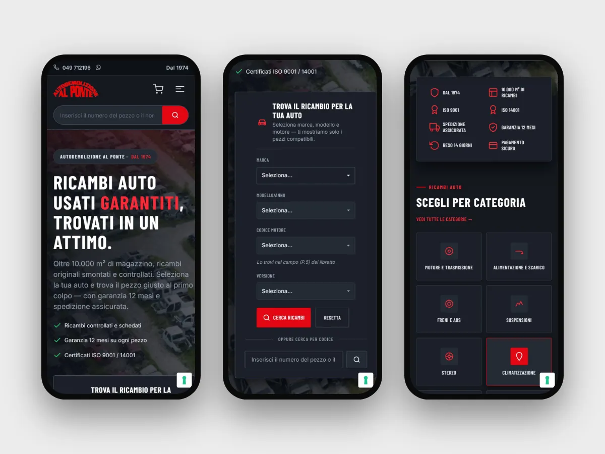 Il negozio Autodemolizione Al Ponte da telefono