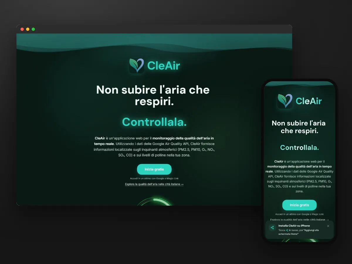 CleAir, la web app Dos Amigos per la qualità dell'aria