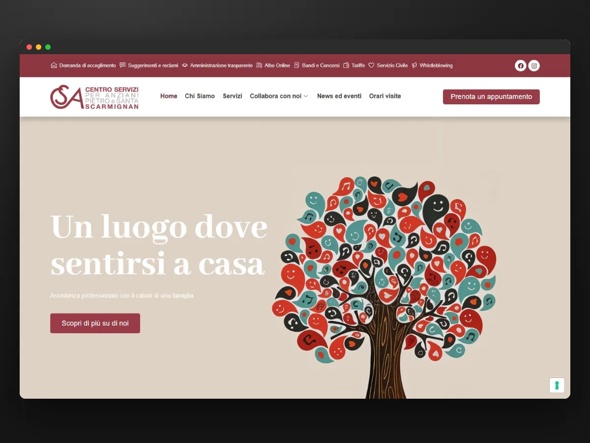 La testata del sito CSA Scarmignan