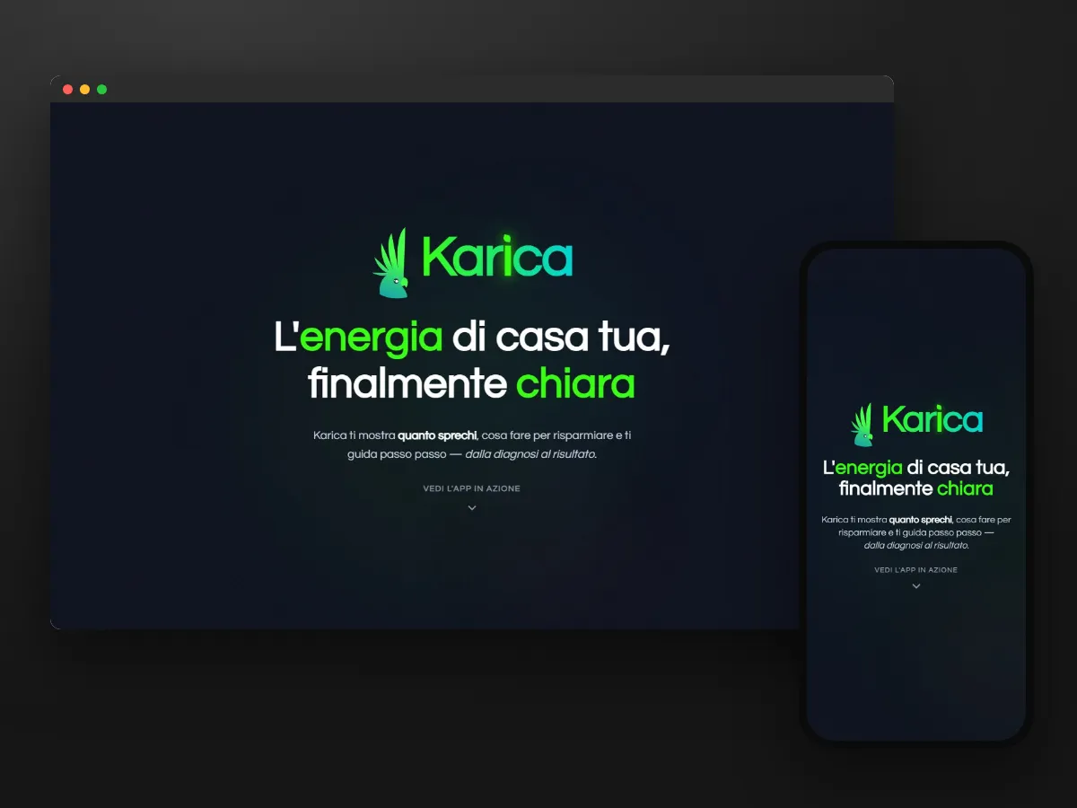 Web app Karica che legge la bolletta con l'AI