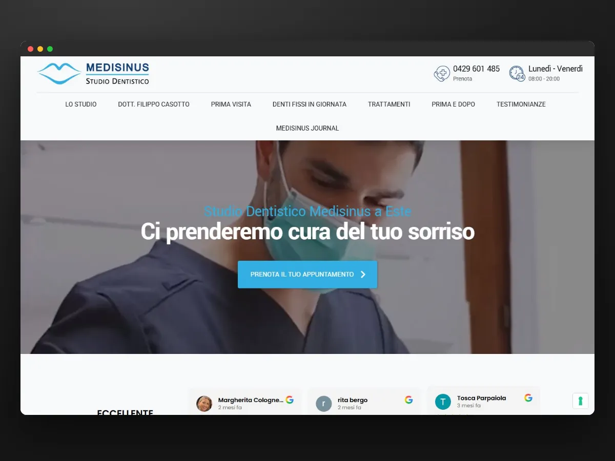 La testata del sito Medisinus
