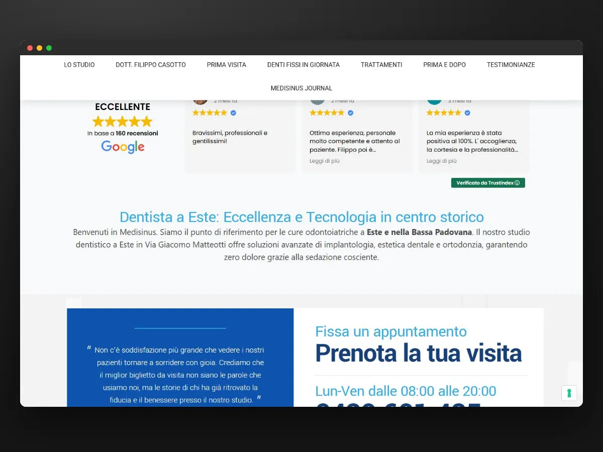 La presentazione dello studio Medisinus a Este