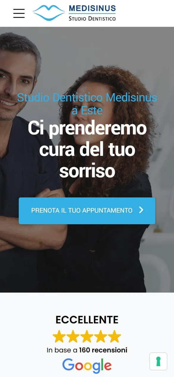 Il lavoro per Medisinus aperto sul telefono