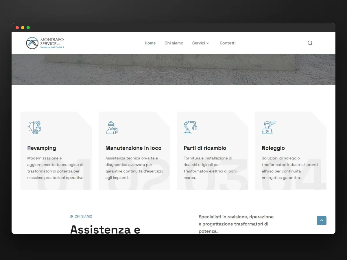 I servizi di Montrafo Service: revamping, manutenzione, ricambi, noleggio
