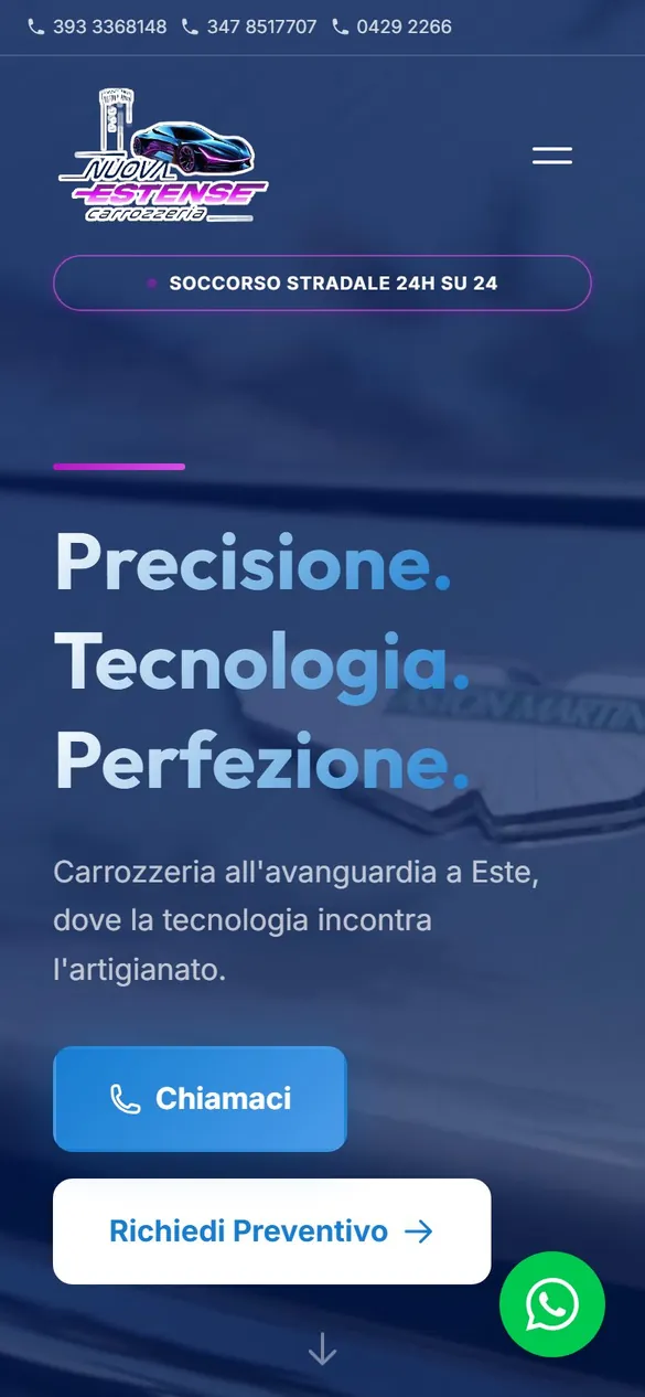 Il lavoro per Nuova Estense aperto sul telefono