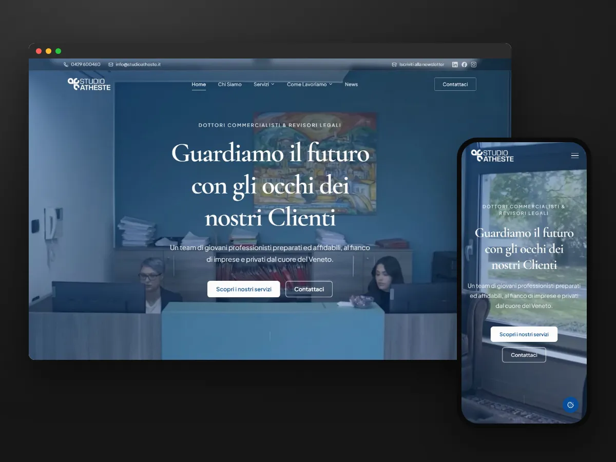 Sito dello Studio Atheste, commercialisti a Este